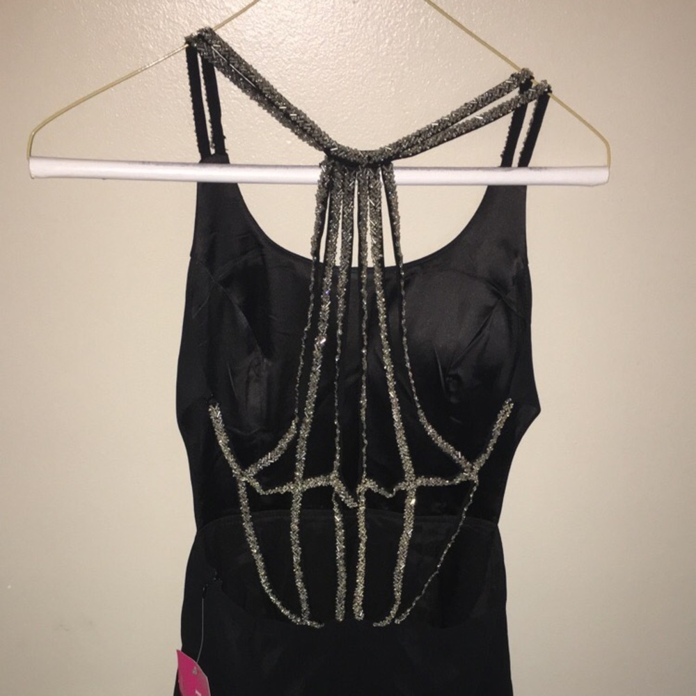 Little Black Dress with beaded straps
